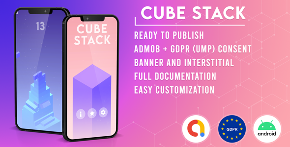 Cube Stack | Admob + GDPR + Unity - CodeCanyon Item for Sale