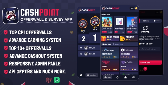 CashPoint Offers & Survay App with Admin Panel - CodeCanyon Item for Sale