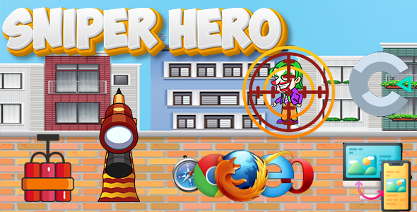 Sniper Hit game HTML5 game (Construct 2 & 3) source code template - CodeCanyon Item for Sale