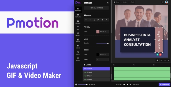 Pmotion - Javascript Animated GIF and Video Maker - CodeCanyon Item for Sale