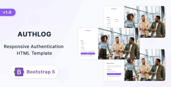 Authlog - Bootstrap 5 Authentication Page HTML Template - CodeCanyon Item for Sale