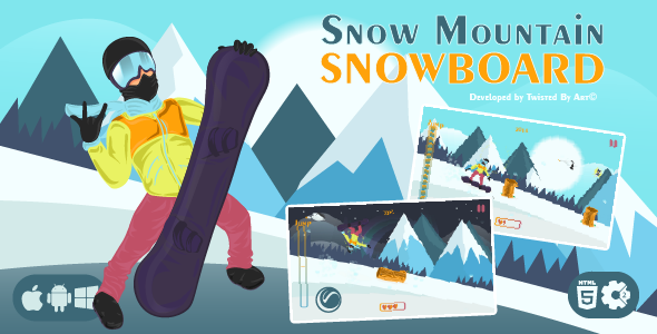 Snow Mountain Snowboard - HTML5 Game Template - CodeCanyon Item for Sale