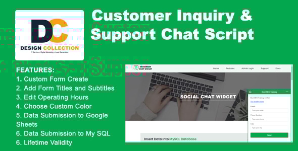 Customer Inquiry & Support Chat Script - CodeCanyon Item for Sale