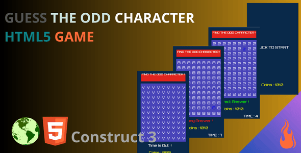 GUESS THE ODD CHARACTER GAME HTML5 - CodeCanyon Item for Sale