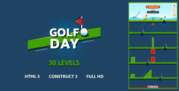 Golf Day - HTML5 Game (Construct3) - CodeCanyon Item for Sale
