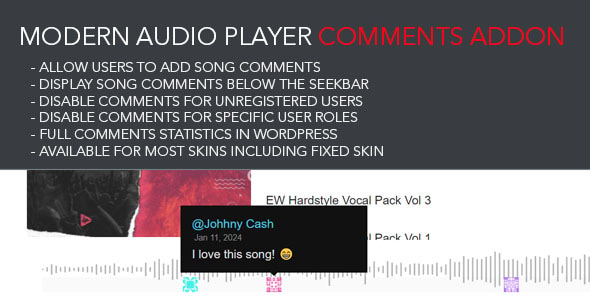 Modern Audio Player Comments AddOn - CodeCanyon Item for Sale