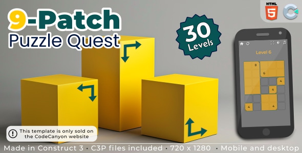 9-Patch Puzzle Quest - HTML5 Puzzle game - CodeCanyon Item for Sale