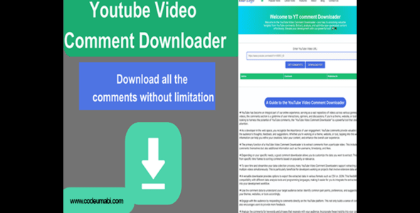 YT Comment Downloader - CodeCanyon Item for Sale