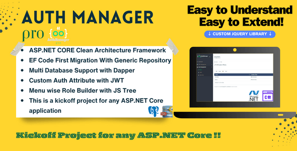 ASP.NET CORE 6.0 Auth Manager with Custom Authorization - CodeCanyon Item for Sale