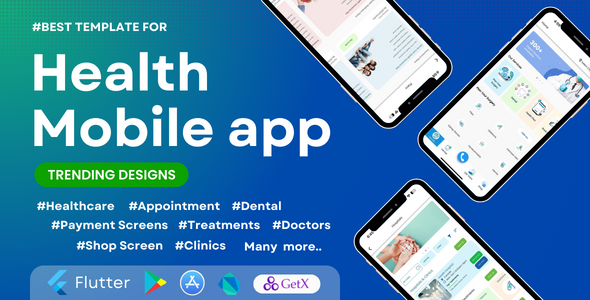 Health Care mobile app template - medical doctor dental treatment appointment app - CodeCanyon Item for Sale