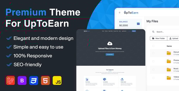 Flaty - Premium Theme For UpToEarn - CodeCanyon Item for Sale
