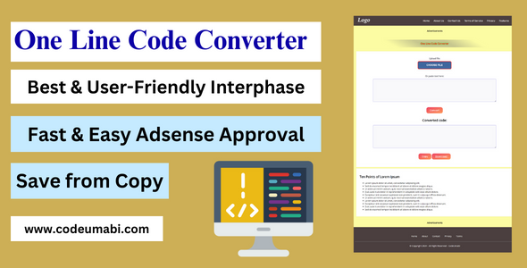 One Line Code Converter - CodeCanyon Item for Sale