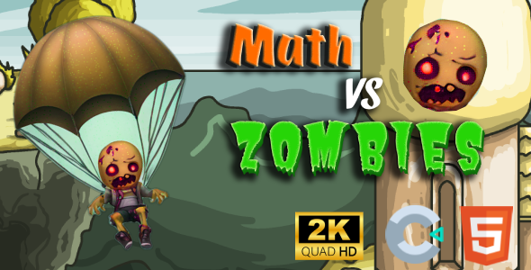 Math vs Zombies | Educational maths game (construct 3) - CodeCanyon Item for Sale