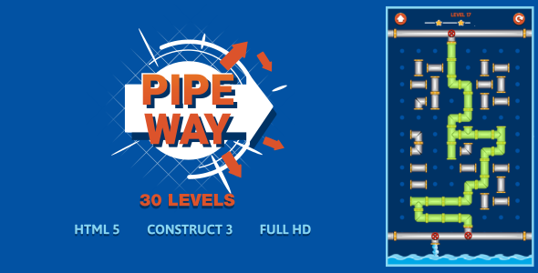 Pipe Way - HTML5 Game (Construct3) - CodeCanyon Item for Sale