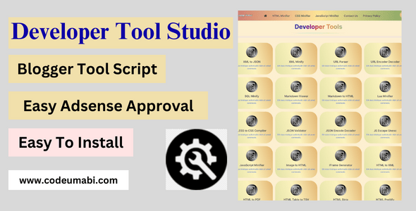 Developer Tools Studio Theme + Tools for Blogger - CodeCanyon Item for Sale