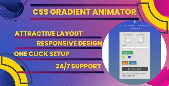 CSS Gradient Animator Theme +Tool For Blogger - CodeCanyon Item for Sale