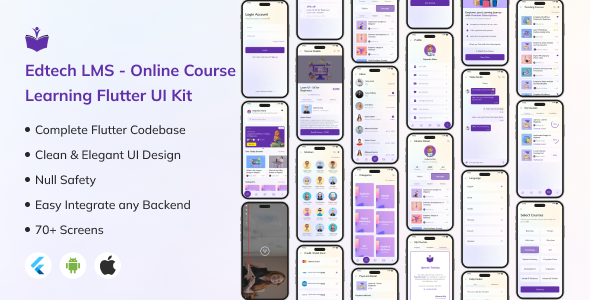 Edtech LMS - Online Course Learning Flutter UI Kit - CodeCanyon Item for Sale