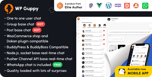 WP Guppy Pro - A live chat plugin for WordPress, WooCommerce and BuddyPress - CodeCanyon Item for Sale