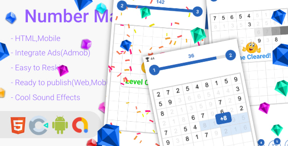 Number Match(Html5 + Construct 3 +Mobile) - CodeCanyon Item for Sale