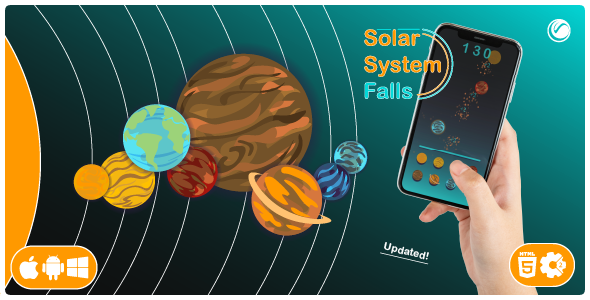 Solar System Falls | HTML5 Construct Game - CodeCanyon Item for Sale