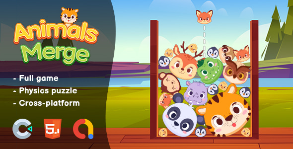 Animals Merge - HTML5 Game | Construct 3 - CodeCanyon Item for Sale