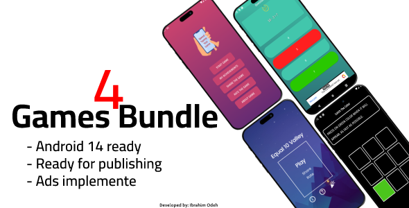 4 Games Bundle - Android Games for Reskin and Publishing - CodeCanyon Item for Sale
