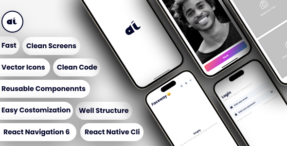 FacewayAI | The AI-Powered React Native App |With Used Firebase for Creative Images - CodeCanyon Item for Sale