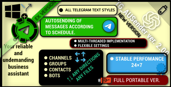 TG_AUSender | Telegram Messaging Tool - CodeCanyon Item for Sale