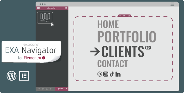 EXA Navigator - Fullscreen Menu for Elementor - CodeCanyon Item for Sale