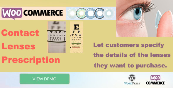 Contact Lenses Prescription Plugin | WooCommerce WordPress - CodeCanyon Item for Sale