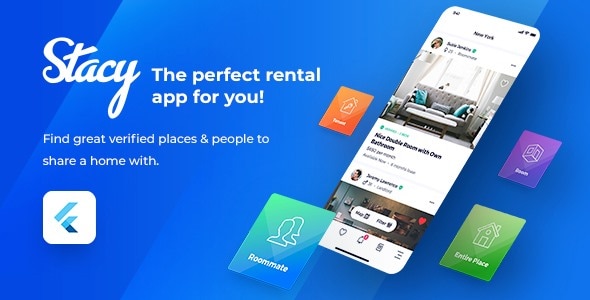 Stacy - Flutter Roommate Template - CodeCanyon Item for Sale