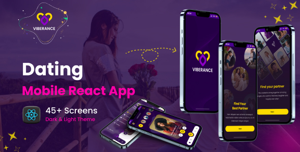 Viberance – Dating Mobile App React Native Template - CodeCanyon Item for Sale