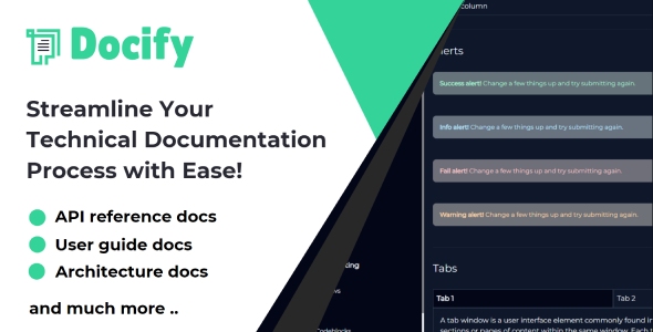 Docify - Streamlined HTML Template For Technical Documentation - CodeCanyon Item for Sale