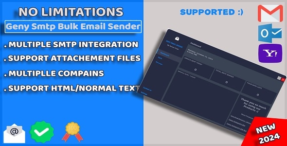 Geny Smtp Bulk Email Sender Using Unlimited SMTP - Genius Code - CodeCanyon Item for Sale