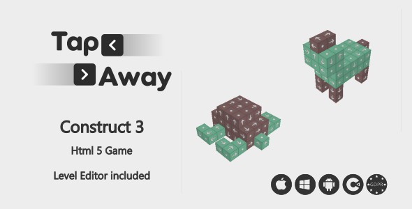 Tap Away + Level Editor - HTML5 Game (Construct 3) - CodeCanyon Item for Sale