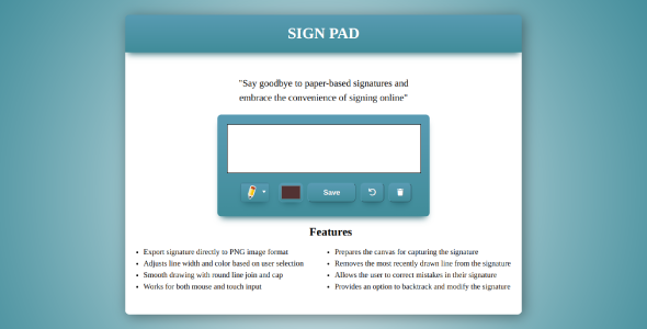 Digital Sign Pad - CodeCanyon Item for Sale
