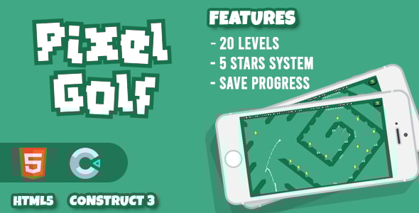 Pixel Golf HTML5 Game - CodeCanyon Item for Sale