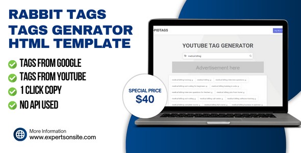 EasyTag - Tag Generator HTML Template - CodeCanyon Item for Sale