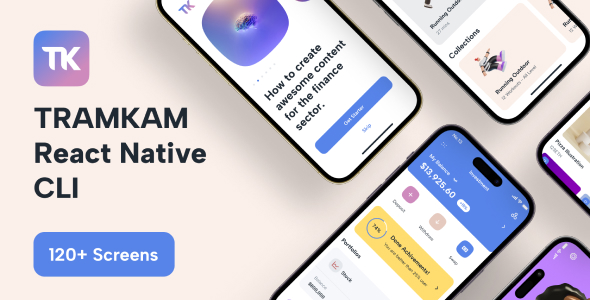Tramkam 130+ Screen React Native CLI - CodeCanyon Item for Sale
