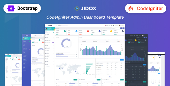 Jidox - Codeigniter Admin & Dashboard UI Kit - CodeCanyon Item for Sale
