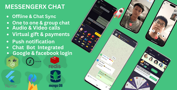 MessengerX : Flutter x Node.js Chat Mobile Application with Web - CodeCanyon Item for Sale