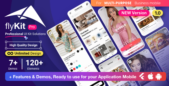FlyKit Pro - Flutter UI KIT - CodeCanyon Item for Sale
