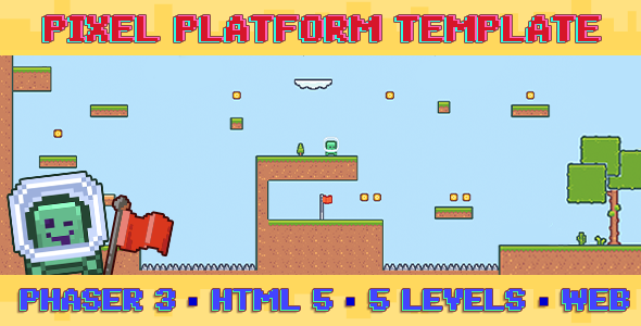 Pixel Platformer - HTML 5 - Phaser 3 Platform Game Template - CodeCanyon Item for Sale
