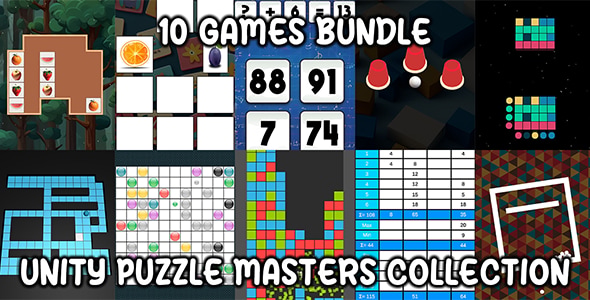 10 Unity Puzzle Games Bundle - CodeCanyon Item for Sale