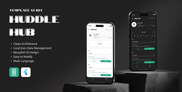 Flutter Huddle Hub UI Template - Modern & Multi-language - CodeCanyon Item for Sale
