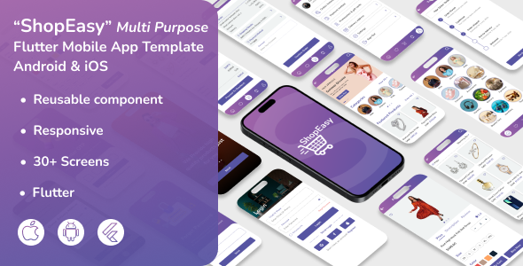 ShopEasy - A Multipurpose Ecommerce Shopping cart | Flutter Template Android & iOS - CodeCanyon Item for Sale