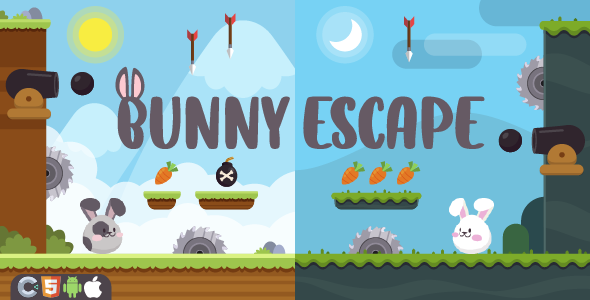 Bunny Escape - HTML5 Game,construct 3 - CodeCanyon Item for Sale