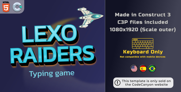 LexoRaiders - HTML5 Typing game - CodeCanyon Item for Sale