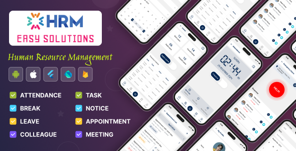 HRM Easy Solutions - Android - IOS application - CodeCanyon Item for Sale