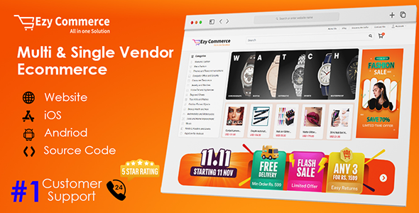 Ezycommerce: Multi Vendor Ecommerce Website & Mobile App Dot Net Core - CodeCanyon Item for Sale